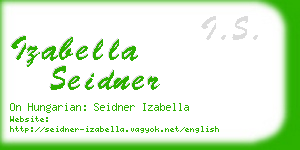 izabella seidner business card